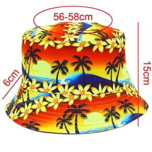 Spécifications détaillées de taille du chapeau bob réversible à imprimé tropical