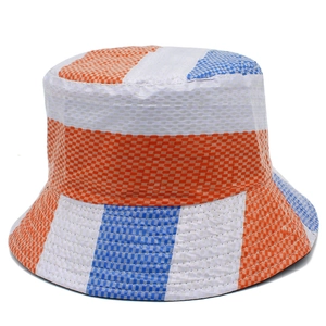 Wende Fischerhut Wasserdicht Vintage Markttasche Stil Farbblock Gestreift Gewebt Sonnenhut Für Herren Damen Streetwear Hut