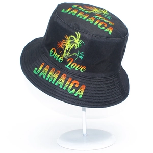 Chapeau bob One Love Jamaica avec imprimé palmier pour protection solaire en extérieur