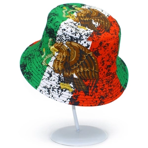 Sombrero de pescador bandera de México con emblema de águila para sol al aire libre