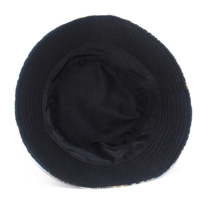 Classic leopard bucket hat for adults with black lining and oil painting brim detail