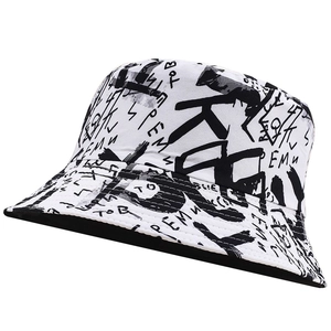 Mode Street Graffiti Anglerhut Für Damen Herren Hip Hop Baumwolle Canvas Sonnenschutz Outdoor Reisen Fischerhut