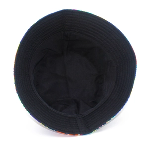 Detail view of bucket hat interior showing breathable black lining and reinforced stitching