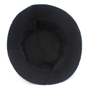 Close-up of the durable cotton twill bucket hat interior with reinforced stitching