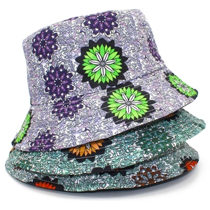 Mandala Floral Print Reversible Bucket Hat For Women Men Sun Protection Breathable Cotton Sun Hat For Outdoor Vacation Beach