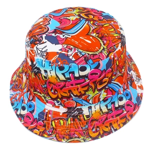 Bob graffiti coloré avec imprimé hip-hop vibrant pour hommes et femmes à la mode