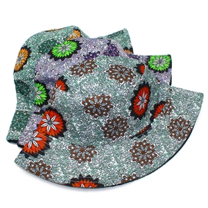 Fashionable floral bucket hats with colorful mandala patterns for sun protection