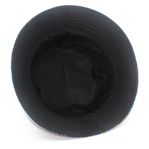 Detail of durable bucket hat stitching and dual-layer black interior lining