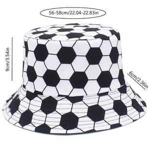 Specifiche taglie del cappello alla pescatora calcio con circonferenza testa 56-58 cm
