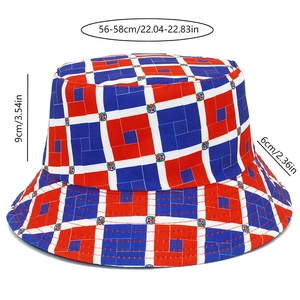 Tableau des tailles détaillé pour chapeau bob unisexe à motif géométrique