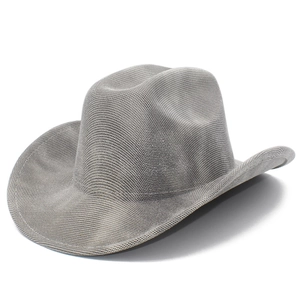 Classic Western Cowboy Hat Breathable Polyester Woven Jazz Fedora Hat Wide Brim Sun Hat For Men Women Outdoor Daily Party Wear