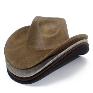 Ensemble de chapeaux fedora de style western en coloris kaki, gris, brun et noir