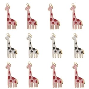 Cartoon Giraf Gevlekt Legering Emaille Hanger Dier Stijl DIY Sieraden Maken Accessoire Voor Ketting Armband