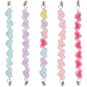 Jelly Resin Heart Beaded Phone Chain Trendy Transparent Heart Mobile Phone Strap Lanyard Hanging Ornament For Women Girly