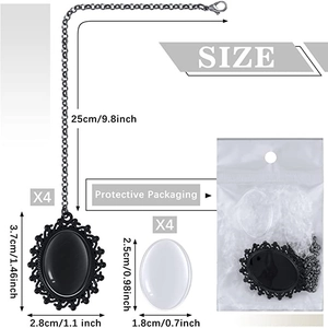 DIY graduation photo charm kit with 4 oval pendant trays and glass cabochons for jewelry