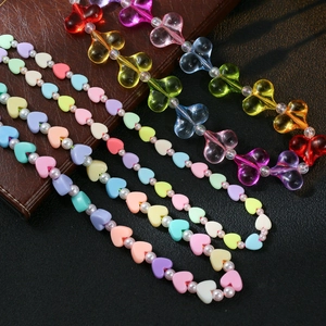 Korean Style Resin Heart Beaded Phone Chain Candy Transparent Macaron Color Artificial Pearl Anti-Lost Strap For Women Bag Hanging Accessories