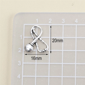 Retro silver stethoscope charm pendant in alloy for DIY jewelry making, 20mm x 16mm size