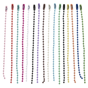 Colorful ball chain necklace DIY accessories with assorted painted metal bead links
