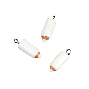 Creative DIY colorful pencil tip resin pendants with rose gold tips for jewelry making