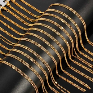 Alloy Electroplated Cross Chain For DIY Jewelry Making Gold Silver Color Link Chain Necklaces Bracelet Accessory For Handmade Crafts