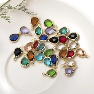 Pendentifs en Verre de Cristal Facetté Goutte d'Eau en Alliage Plaqué Or pour Fabrication de Bijoux DIY Collier Bracelet Cheville