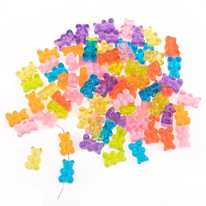 Cute Colorful Resin Gummy Bear Beads Translucent Candy Color Bear Spacer Beads For DIY Jewelry Making Bracelet Necklace Accessories