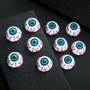 Realistic resin horror eyeballs with red veins and blue iris for Halloween DIY crafts