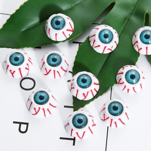Realistic Halloween bloodshot resin eyeballs for DIY spooky jewelry and decor