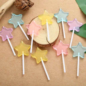 Stervormige lolly-hangers in diverse kleuren voor DIY-oorbellen en halskettingen