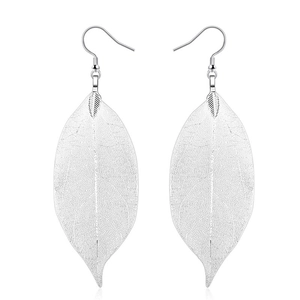 Natuurlijk echt blad hanger oorbellen filigraan skelet blad koperen oorbel stift sieraden cadeau voor vrouwen meisjes mode accessoires
