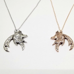 Vintage Alloy Wolf Head Pendant Necklace Antique Gold Silver Color Gothic Punk Animal Charm Necklace For Men Women Jewelry Gift