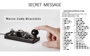 Detailed international Morse code chart and index for customized couple bracelets