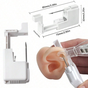 Kit de perforación desechable para nariz y ombligo con medidas detalladas incluidas