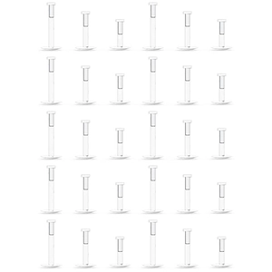 Set de 52 piezas de joyería transparente para piercing de nariz, ceja y labio