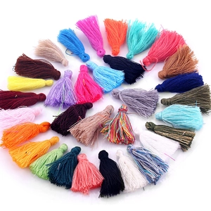 DIY handmade colorful cotton tassels set for jewelry bookmarks and clothing accessories