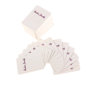 Cartellini per Gioielli in Carta Bianca per Orecchini Collane Spille Confezioni Minimaliste per Gioielli Moda Etichette in Cartone