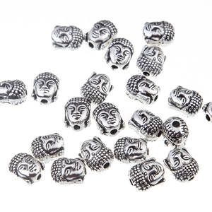 Perles intercalaires tête de Bouddha pour bijoux DIY et bracelets artisanaux