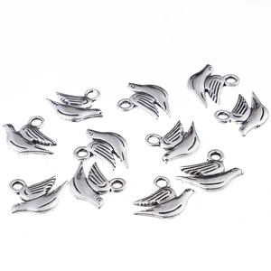 Lot de 11 breloques colombe de la paix en alliage pour création de bijoux DIY et artisanat