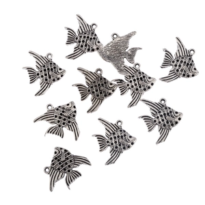 Ciondoli in Lega Retrò a Forma di Pesce Racchetta da Tennis Dea Ancora Charms in Argento Antico per Fai da Te Collana Bracciale Forniture per Gioielli