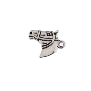 Antique silver horse head alloy pendant for DIY necklaces and jewelry making