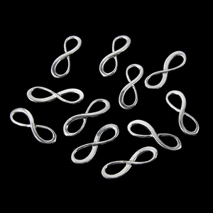 Antiksilberne Unendlichkeitssymbol-Verbinder aus Legierung für DIY Armband und Halskette
