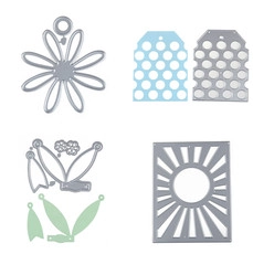 Detailed metal cutting dies for floral paper crafts and DIY scrapbooking designs