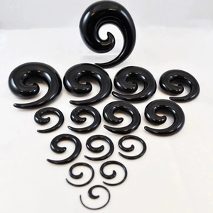 Acrylic Spiral Snail Ear Tapers Ear Expanders Polished Piercing Jewelry For Men Women Fashion Body Piercing Accessories