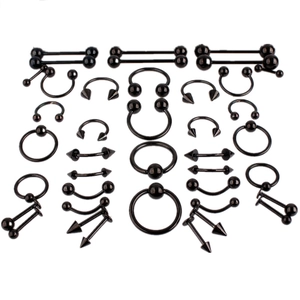 Edelstahl Körper Piercing Schmuck Barbell Labret Hufeisen Rundring Für Ohr Lippe Nase Damen Herren Punk Stil