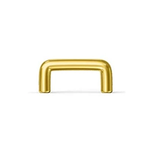 Polished gold U-shaped stainless steel nose hoop ring retainer with minimalist design