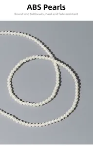 Vue détaillée de perles ABS rondes de haute qualité avec finition lisse et brillante