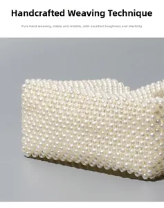 Détail de la structure en perles tissées à la main avec haute ténacité sur le sac