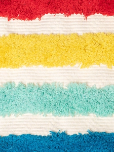 Grande borsa tote in tela bohémien con nappe colorate per vacanze e spiaggia