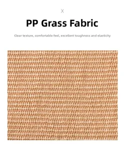 Close-up of woven straw fabric texture with flexible high-quality material detail