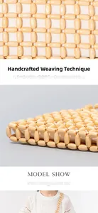 Detailed macro view showing handmade wooden bead weaving and durable cord construction